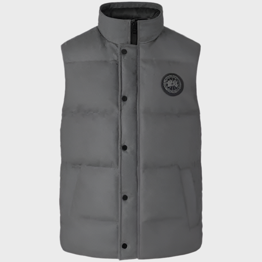 Doudoune Sans Manches C*nada grise logo noir