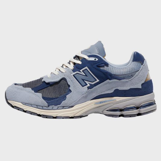 New 200deuxR bleu marine avec du bleu clair lacet blanc