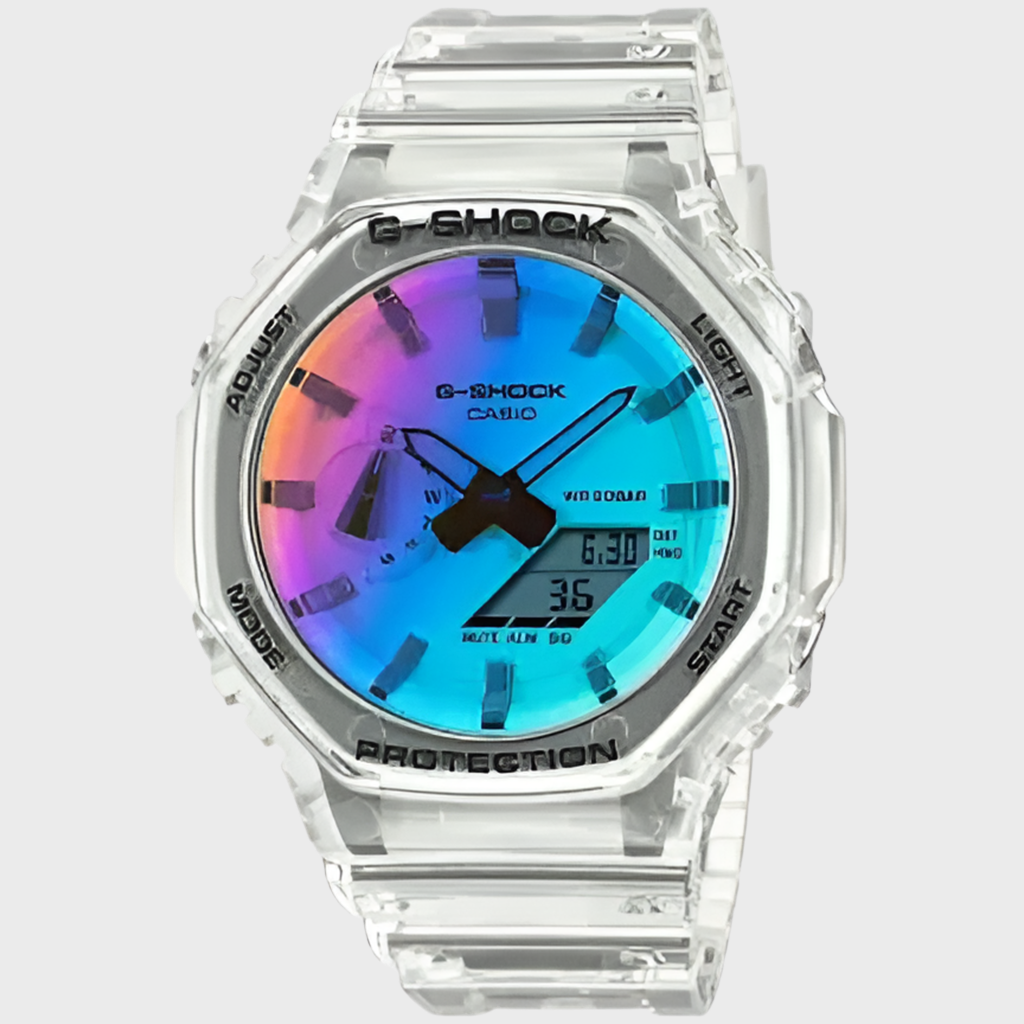 shock transparente cadrant arc en ciel