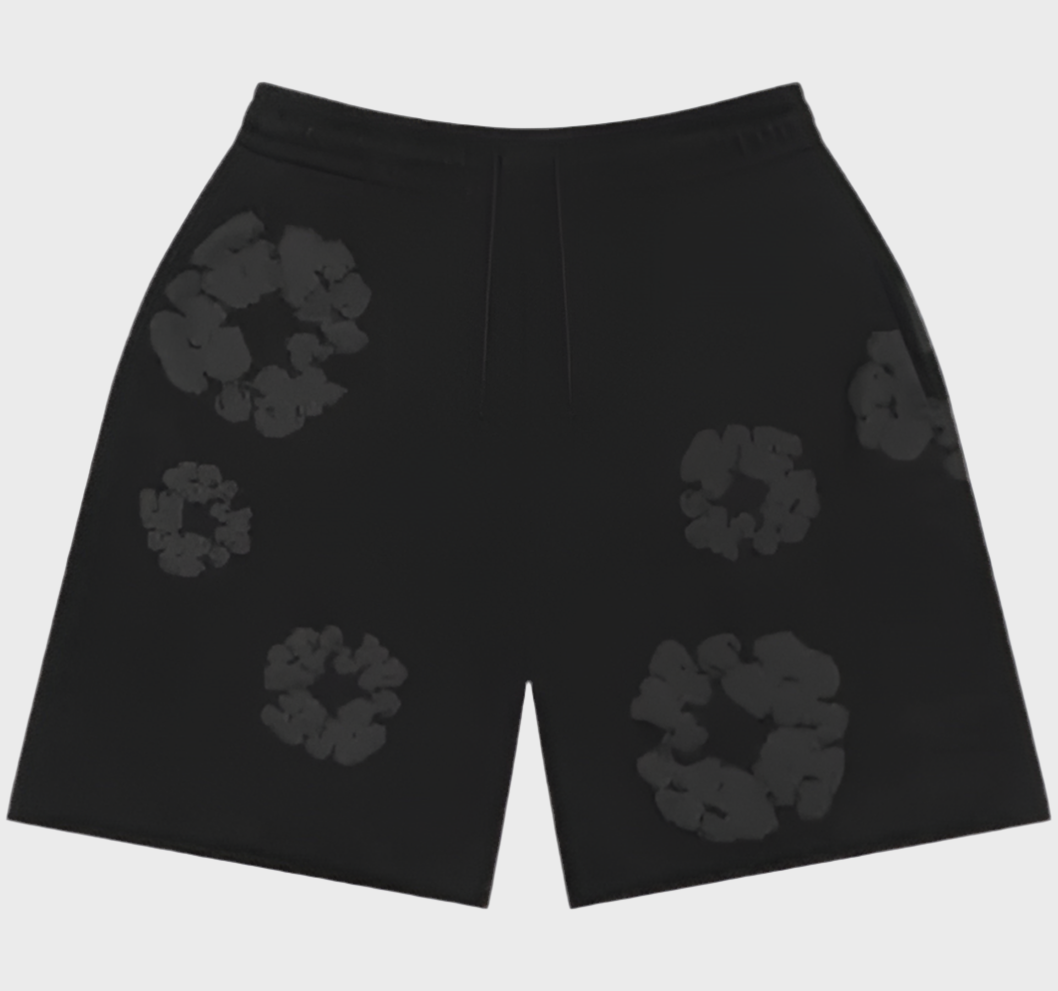 Short De nime full black logo noir