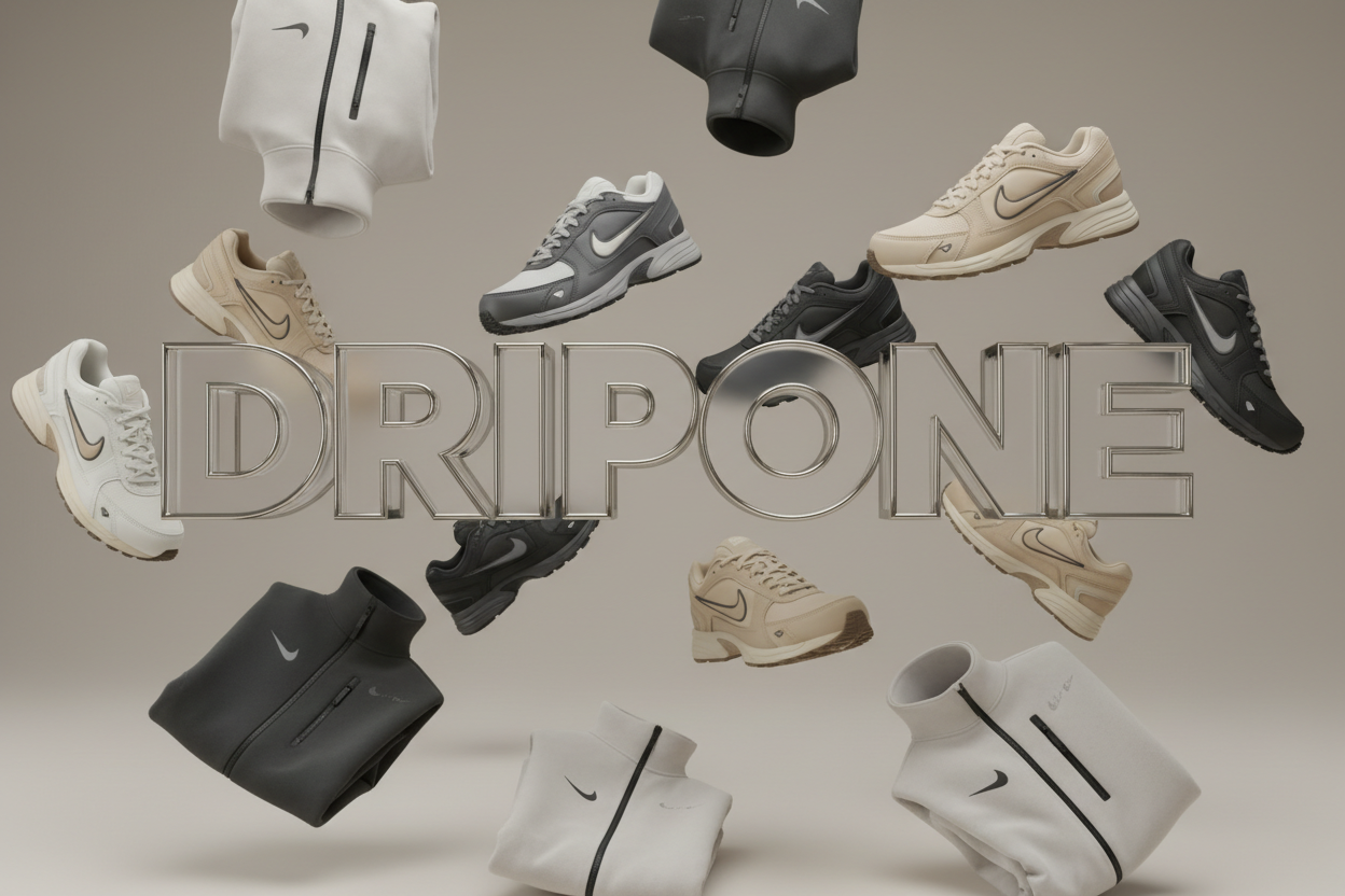 genere une autre avec des image de nike P6000 et des veste nike tech et pas en bleu juste des couleur sobre